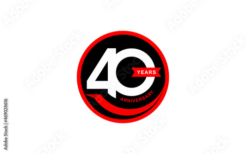 Illustration vector graphic of 40 years anniversary logo design template [Converted]