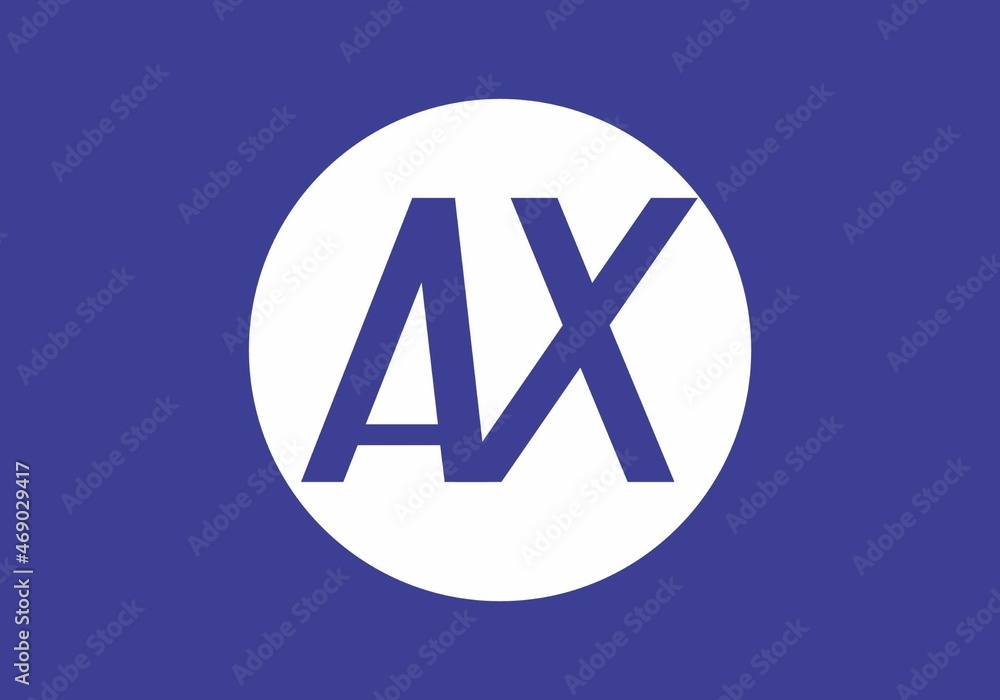 colorful and unique of AX initial letter colorful and unique of AX initial letter