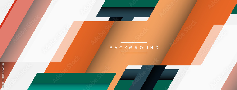 Obraz premium Background. Geometric diagonal square shapes and lines abstract composition. Vector illustration for wallpaper banner background or landing page