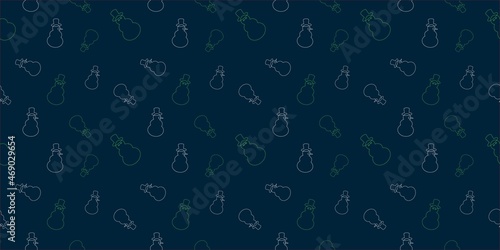 Seamless Christmas pattern snowman. snowman seamless backgrounds design. Vector illustration.Merry Christmas Corporate Holiday cards