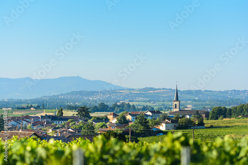 Photography Village of Saint Etienne des Oullieres of Beaujolais, France