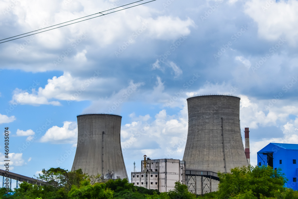 Cooling tower of thermal power plant at neyveli, India