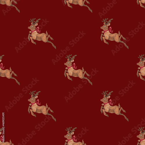 Christmas seamless pattern background. Vector illustration.