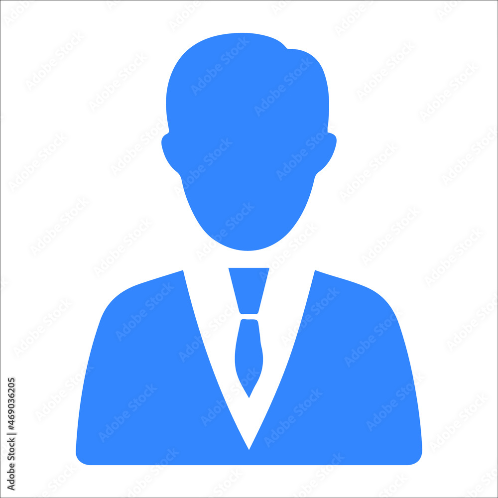 Businessman or avatar user icon Businessman or avatar user icon