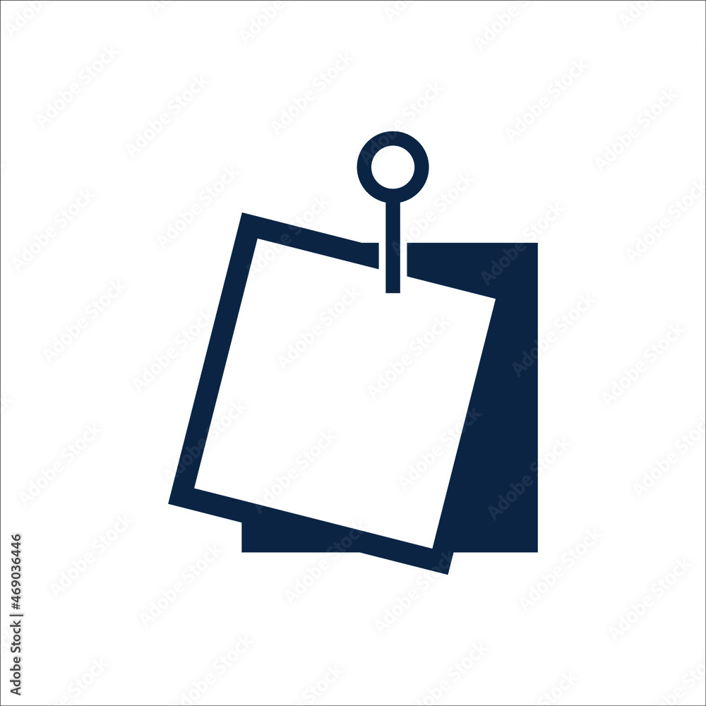 Post-it notes or sticky note icon Post-it notes or sticky note icon