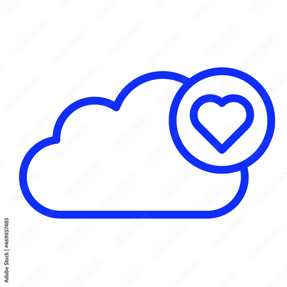 Cloud Heart Isolated Vector icon which can easily modify or edit
Cloud Heart Isolated Vector icon which can easily modify or edit