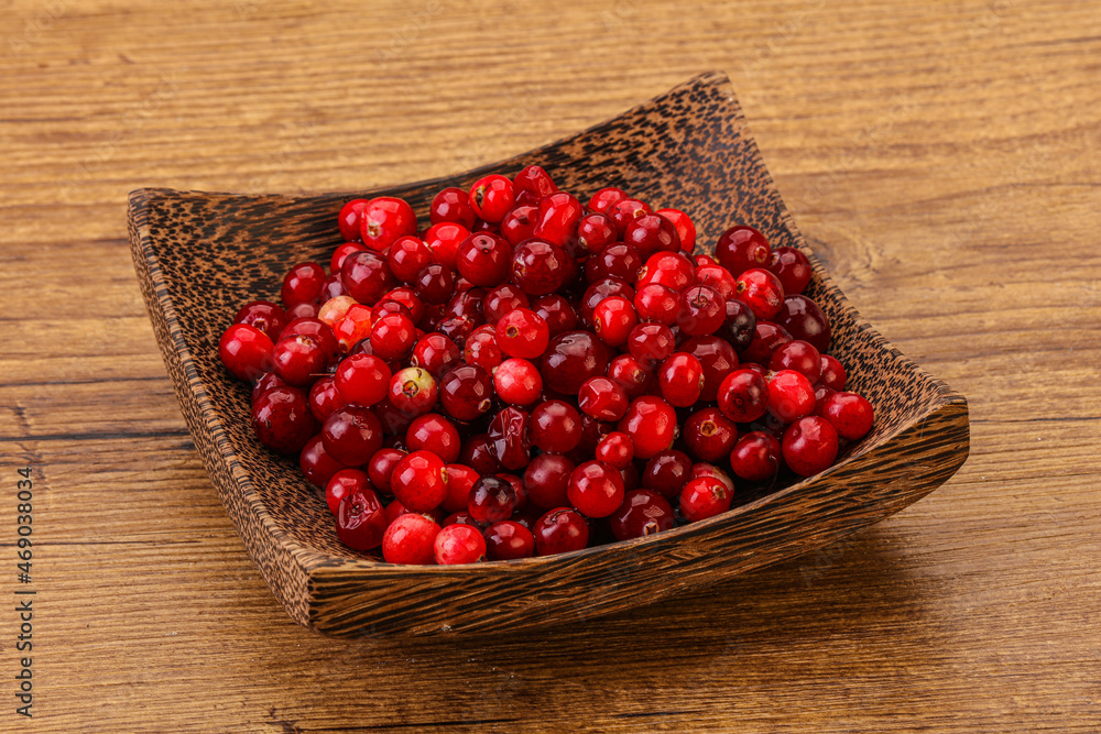 Sweet and tasty cranberry in the bowl Sweet and tasty cranberry in the bowl