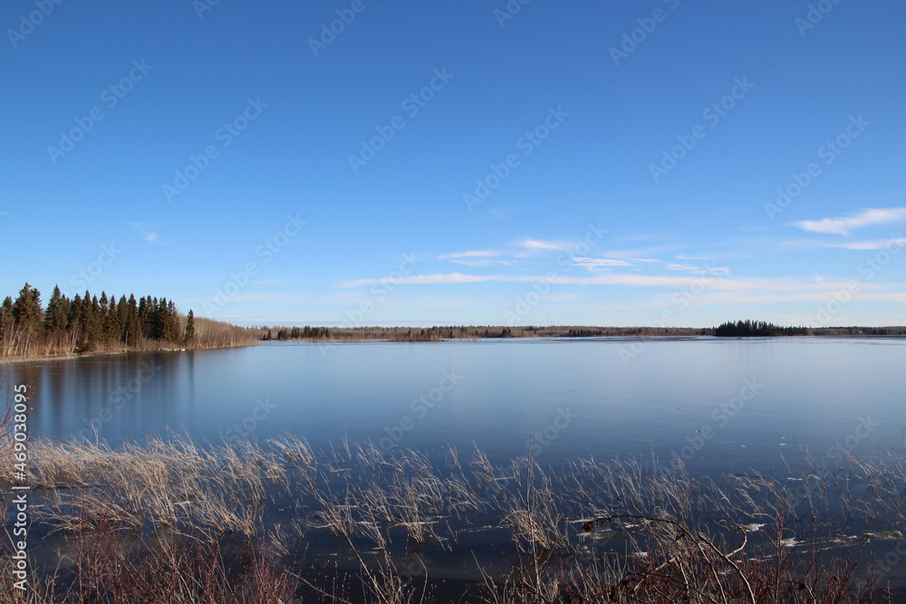 Frozen Astotin Lake, Elk Island National Park, Alberta Frozen Astotin Lake, Elk Island National Park, Alberta