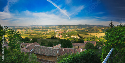 Panorama of the Beaujolais, Rhone, France photo