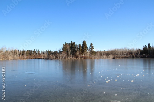 Ice On The Bay, Elk Island National Park, Alberta © Michael Mamoon