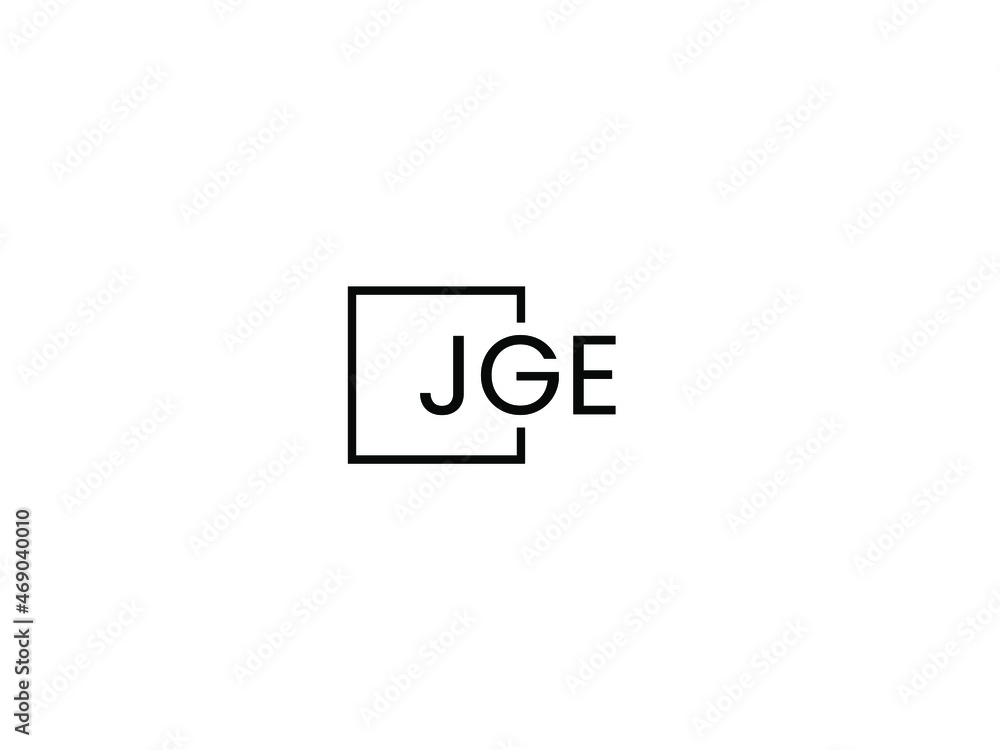 Fototapeta premium JGE letter initial logo design vector illustration