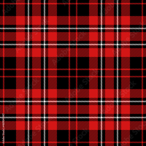 red black white christmas tartan seamless vector pattern