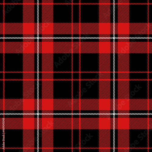 red black white christmas tartan seamless vector pattern