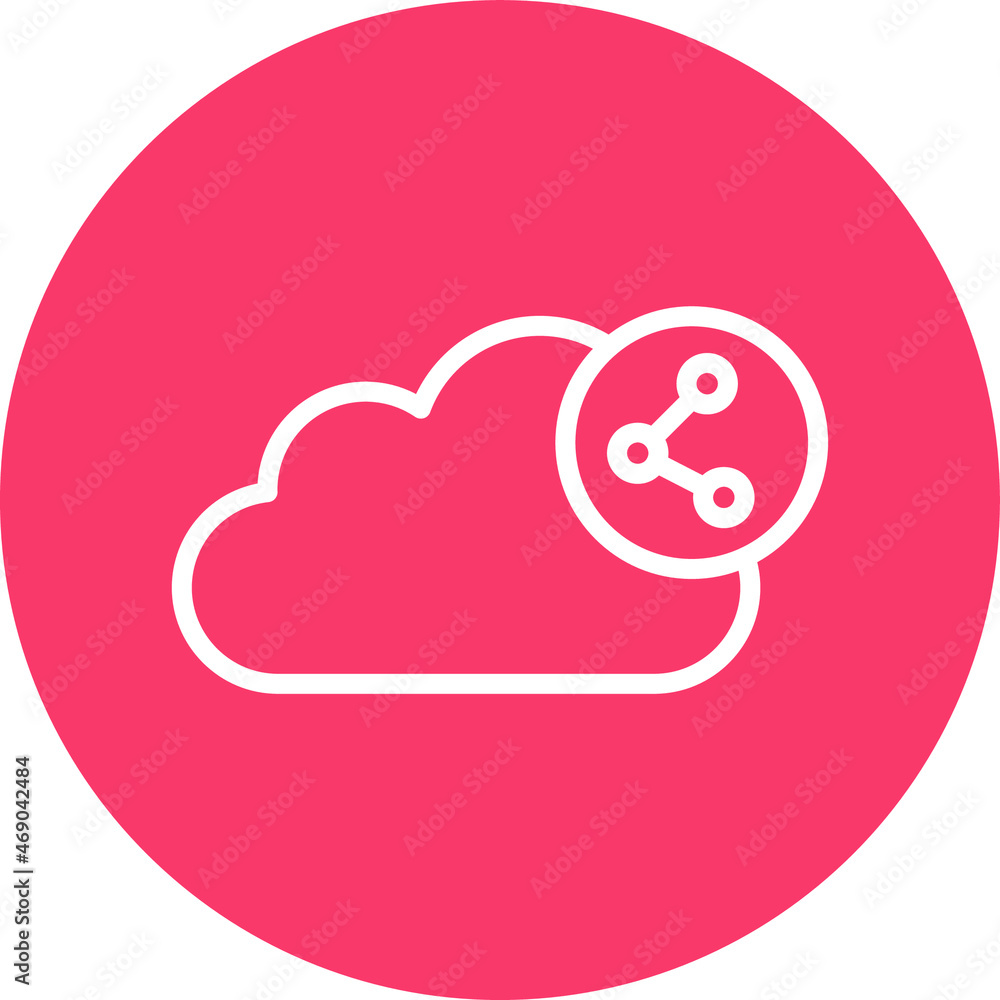 Cloud Share Isolated Vector icon which can easily modify or edit

