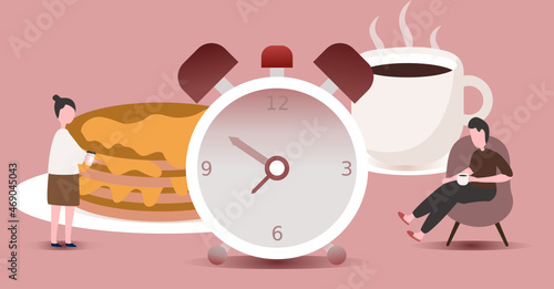 Tiny people wake up in the morning and eat Breakfast