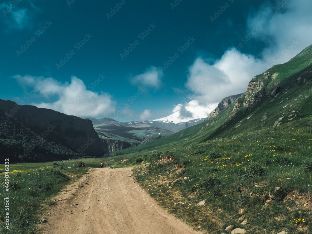 gravel road among the mountains gravel road among the mountains