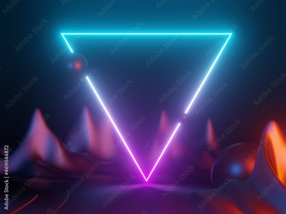 3d render of RGB neon light on darkness background. Abstract Laser lines show at night. Ultraviolet spectrum beam scene 3d render of RGB neon light on darkness background. Abstract Laser lines show at night. Ultraviolet spectrum beam scene