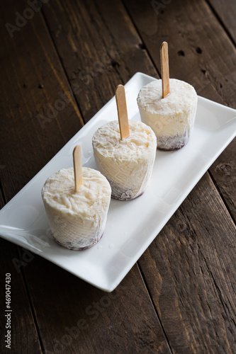 Canvas Print coconut with mungo ice drop; a very common dessert in the Philippines by using c