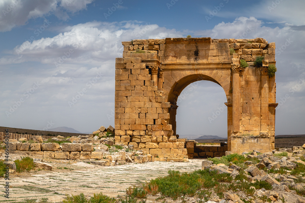 View to the ruins of ancient Ammaedara