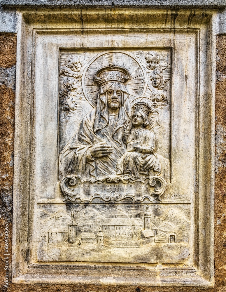 Relief Outside Immendorf Church Lower Austria