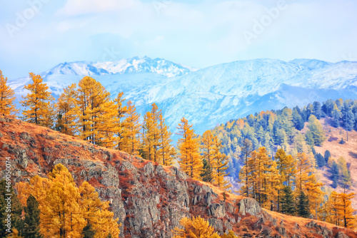 mountains snow altai landscape, background snow peak view