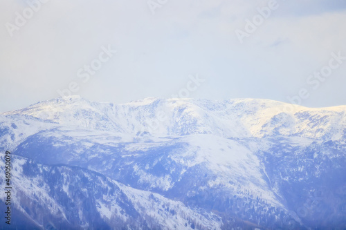 mountains snowy peaks, abstract landscape winter view © kichigin19