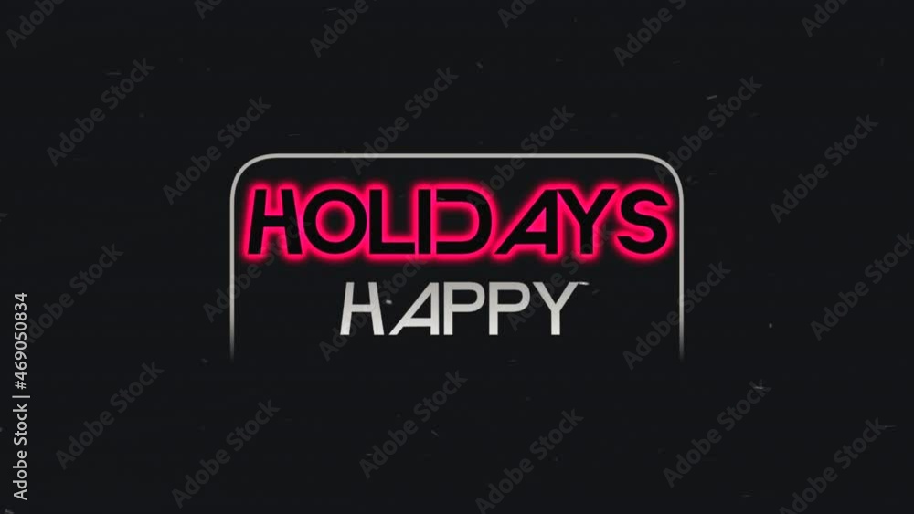 Happy Holidays with neon text in galaxy, holidays and promo style background Happy Holidays with neon text in galaxy, holidays and promo style background
