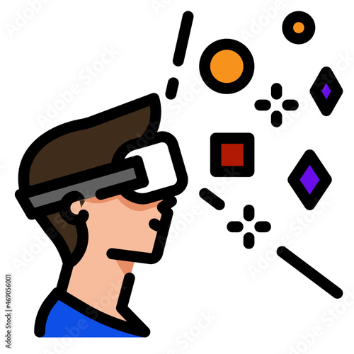 metaverse line icon