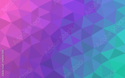 Abstract lowpoly background consisting of brightly colored triangles. Vector geometric pattern