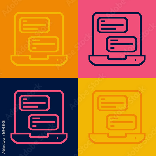 Pop art line Taxi mobile app icon isolated on color background. Mobile application taxi. Vector