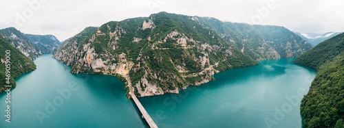 Bridge over the Piva Lake canyon. Montenegro photo