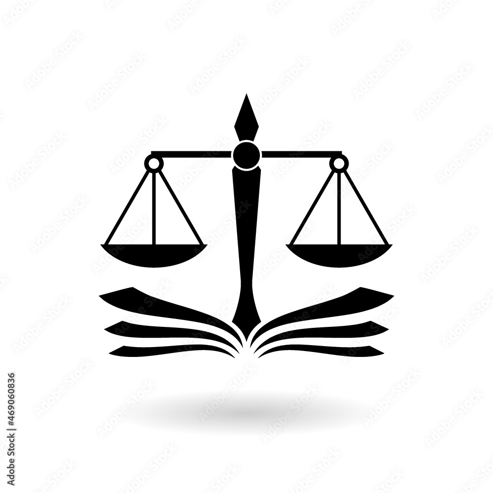 Law Book icon with shadow Law Book icon with shadow