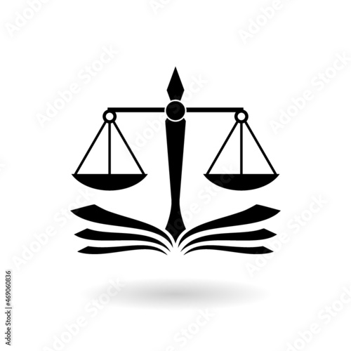 Law Book icon with shadow