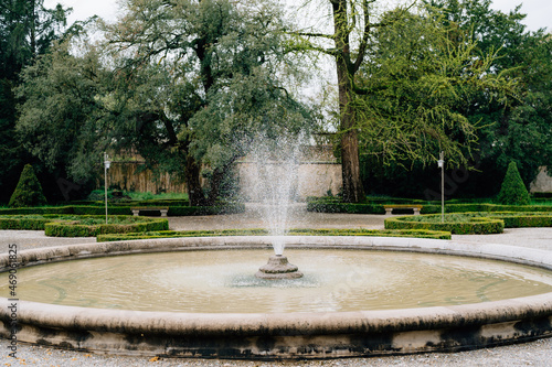 Fountain in the garden of Villa Trivulzio. Lake Como, Italy