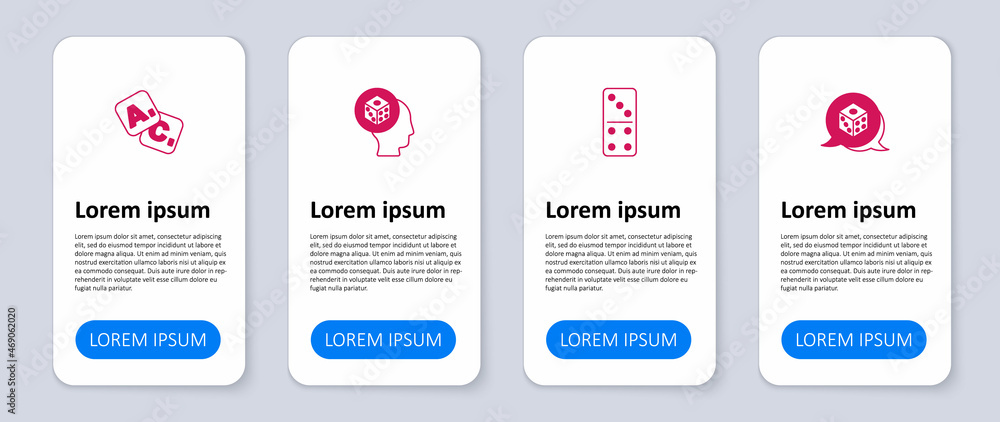 Set Game dice, Domino, and Bingo. Business infographic template. Vector Set Game dice, Domino, and Bingo. Business infographic template. Vector