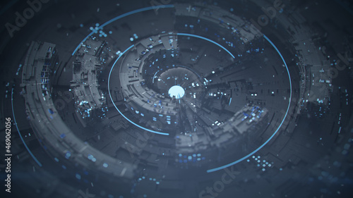 Rotating circle elements 3D...