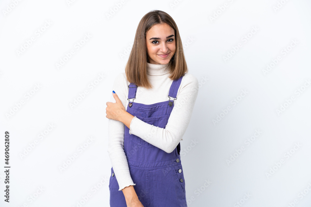 Young caucasian woman isolated on white background laughing Young caucasian woman isolated on white background laughing