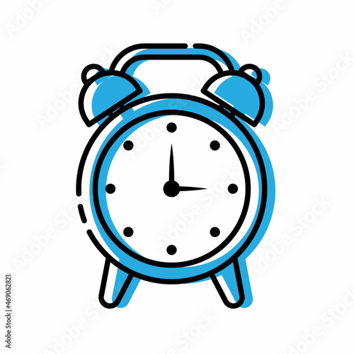 Alarm clock icon design template illustration vector