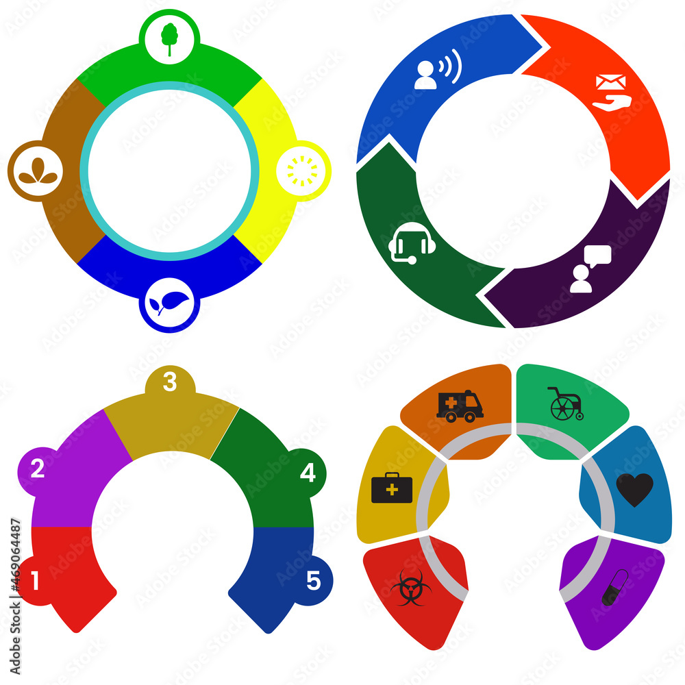 Business infographics. Set of pie chart. Business infographics. Set of pie chart.