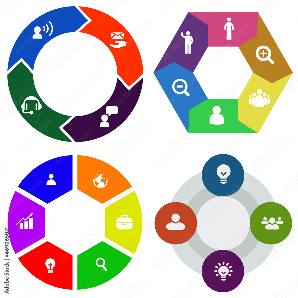Business infographics. Set of pie chart. Business infographics. Set of pie chart.