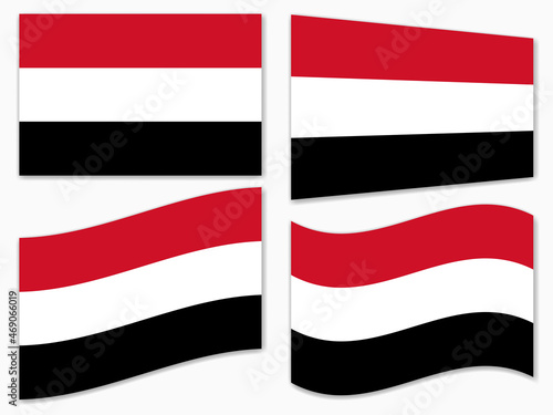 isolated the Yemen flag set waving by the wind shapes, element for icon, label, banner, button etc. vector design. Free Download isolated the Yemen flag set waving by the wind shapes, element for icon, label, banner, button etc. vector design. - GFXLoad