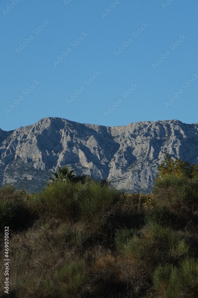 The mountains in the north of Nice. October 2021, France.