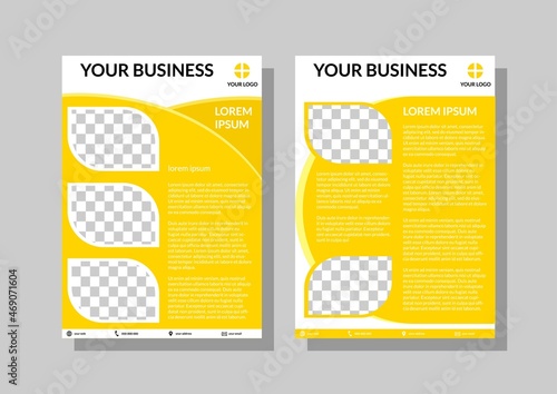 business flyer template in a4 size. brochures for business. easy to use and edit. Simple brochure