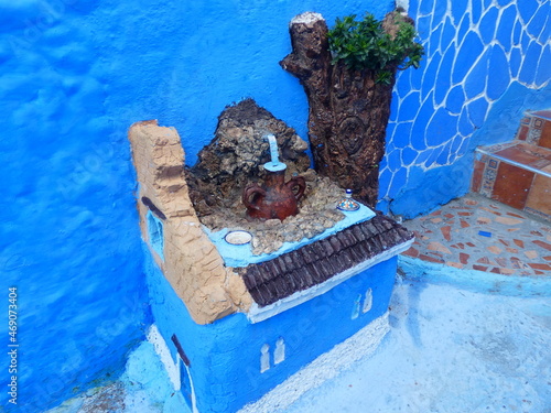 Blue fountain