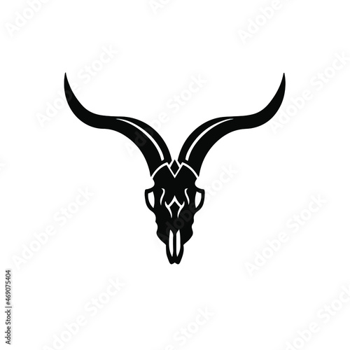 Ram Symbol Logo. Tattoo Design. Stencil Vector Illustration