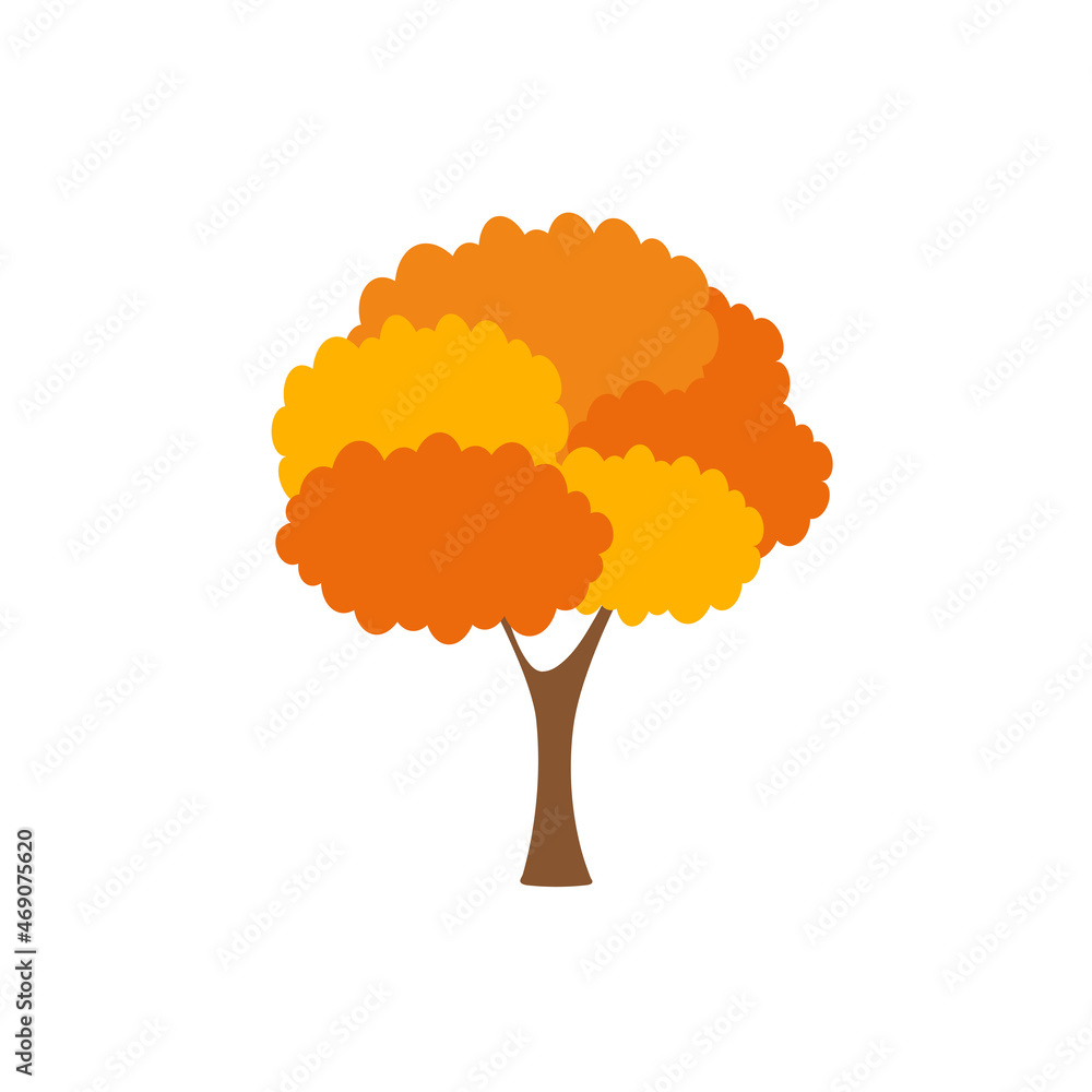 Green tree Fertile A variety of forms on the White Background,Set of various tree sets,Trees for decorating gardens and home designs.vector illustration and icon