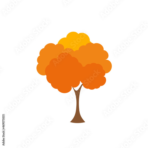 Green tree Fertile A variety of forms on the White Background,Set of various tree sets,Trees for decorating gardens and home designs.vector illustration and icon