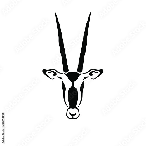 Impala Symbol Logo. Tattoo Design. Stencil Vector Illustration