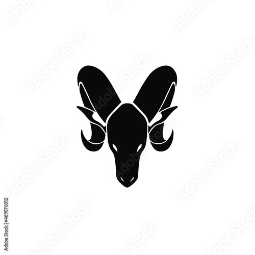 Goat Symbol Logo. Tattoo Design. Stencil Vector Illustration