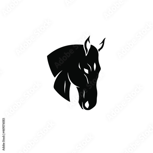 Horse Symbol Logo. Tattoo Design. Stencil Vector Illustration